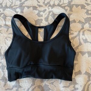 Sleek Black Racerback Sports Bra